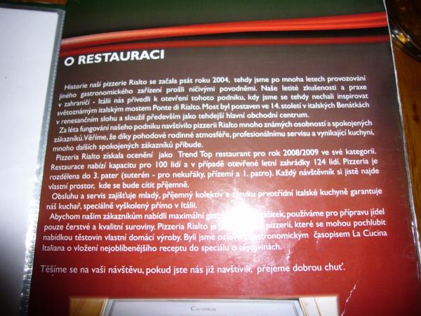 Pizzeria Rialto - historie